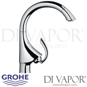 Grohe K4 Single-Lever Sink Mixer (1/2 Inch) - 2010 to 2016 - Kitchen Tap Spare Parts 33786000 GEN2